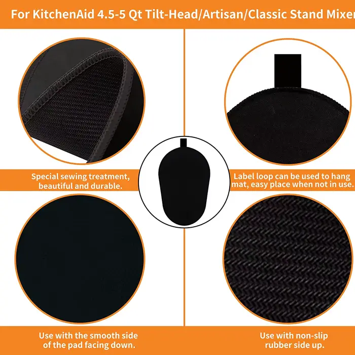 Tapis coulissant pour mélangeur Kitchenaid, tapis coulissant pour mélangeur sur socle, tapis couliss