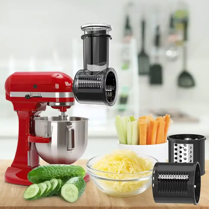 Accessoire de broyeur de trancheuse pour batteur sur socle KitchenAid avec 5 lames