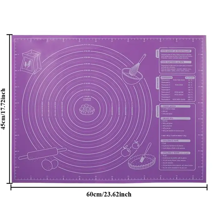 Tapis de pâtisserie en Silicone antidérapant