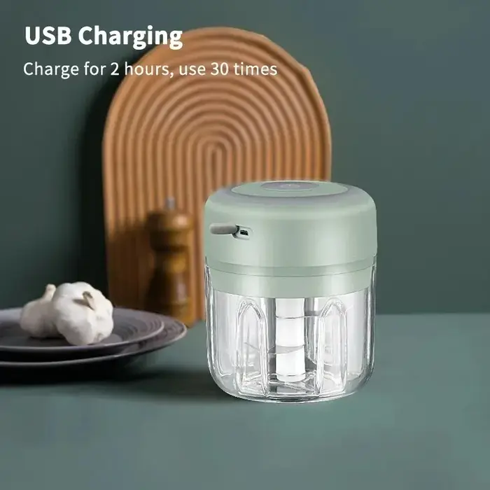 Mini hachoir électrique sans fil pour ail 100ml/250ml