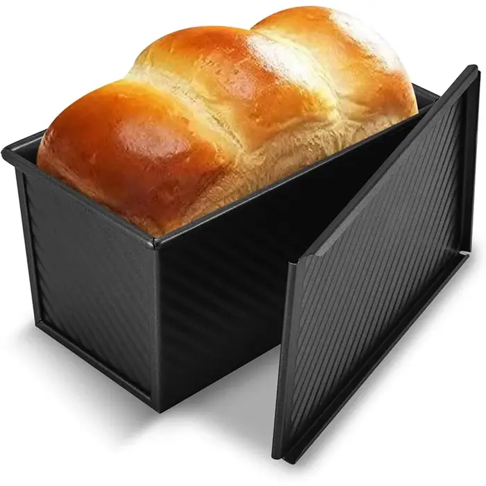 LMETJMA Pot à pain Pullman avec couvercle 1 lb poêle