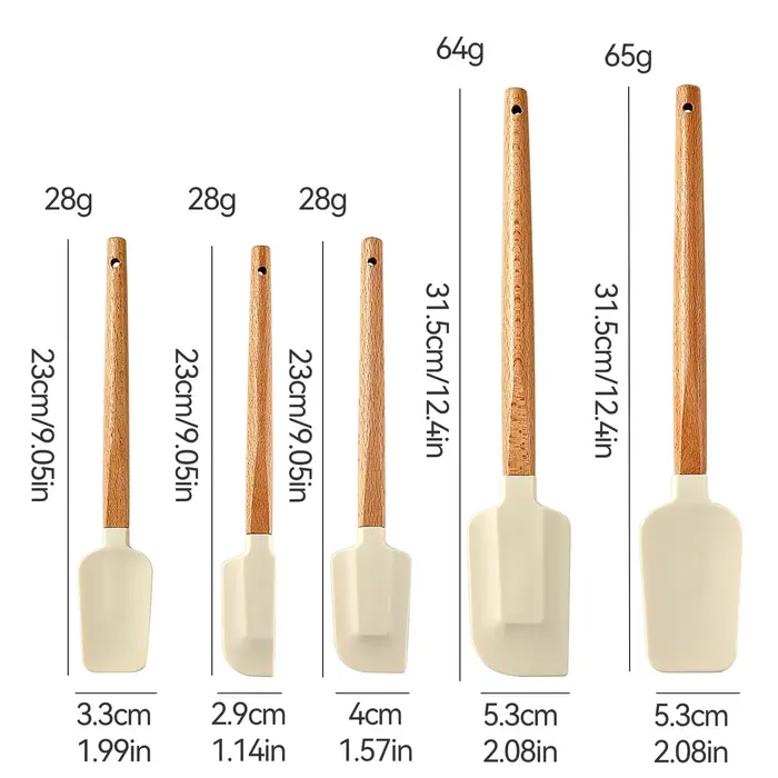 Spatule à crème en Silicone blanc