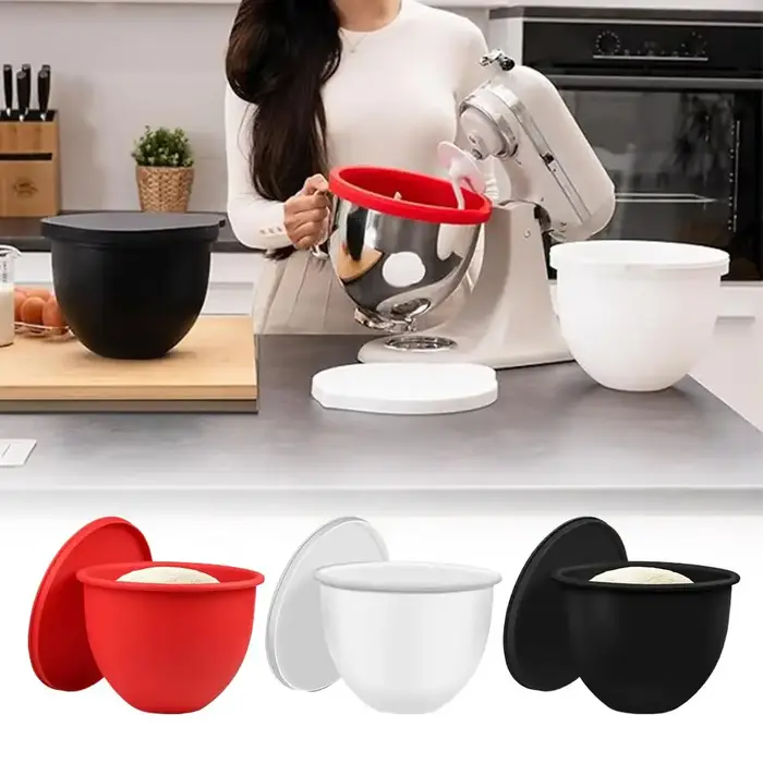 Revêtement de bol en Silicone avec couvercles