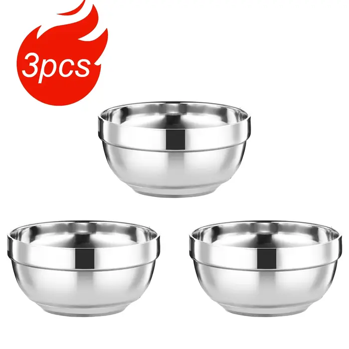 3 bols multifonctionnels en acier inoxydable