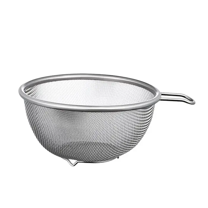 Bol multifonctionnel en acier inoxydable 304 avec poignée et échelle, panier passoire S/M/L, passoir