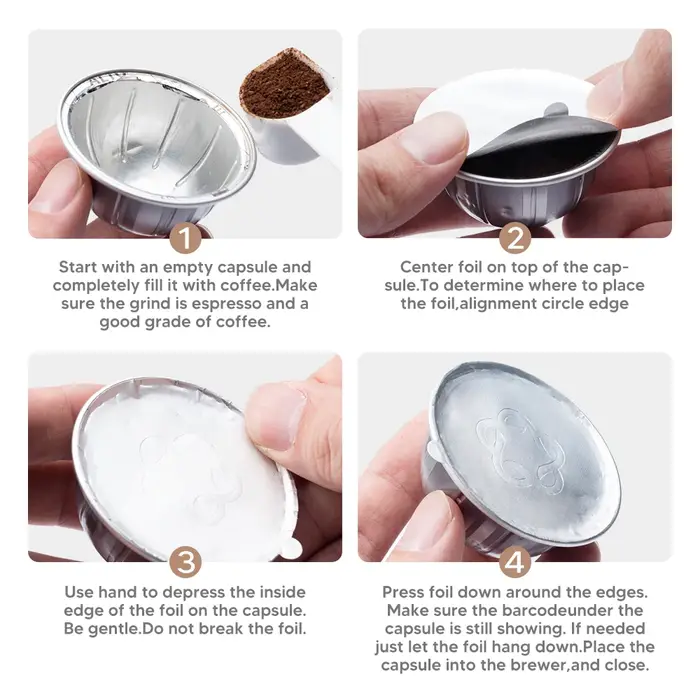 Icafilas jetable Nespresso Vertuo café Capsule joint feuilles d'aluminium crème café filtre couvercl