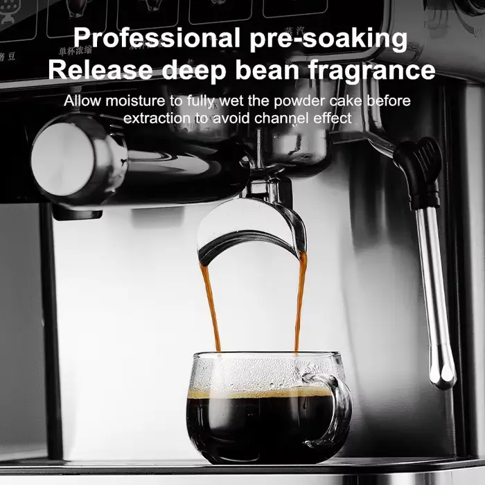 Machine à expresso 20 bars avec mousseur à lait – Cafetière entièrement automatique