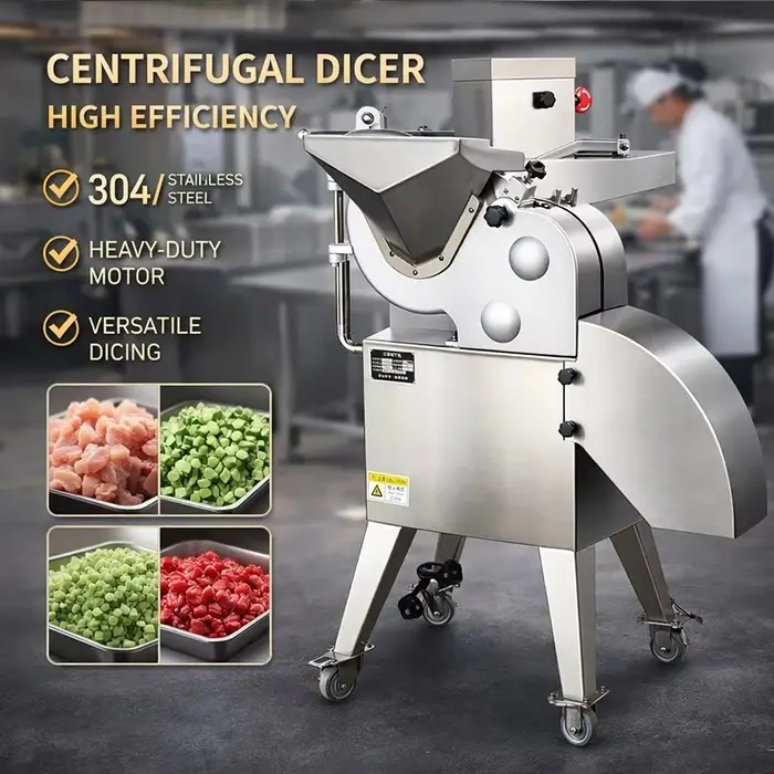 Machine de découpe centrifugeuse commerciale pour légumes et fruits, idéale pour la transformation d