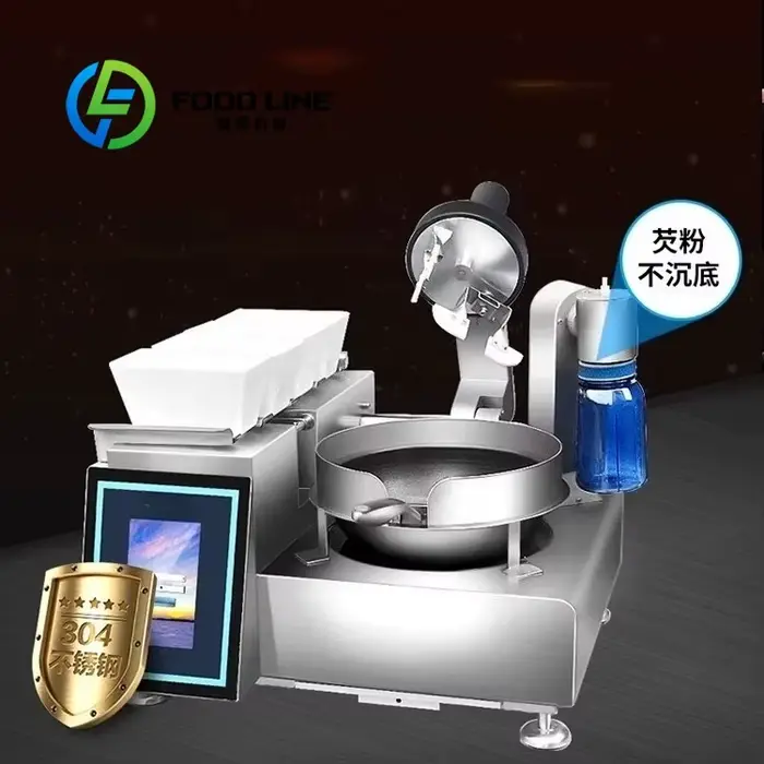 Robot de cuisine commercial automatique en acier inoxydable avec écran tactile pour la restauration