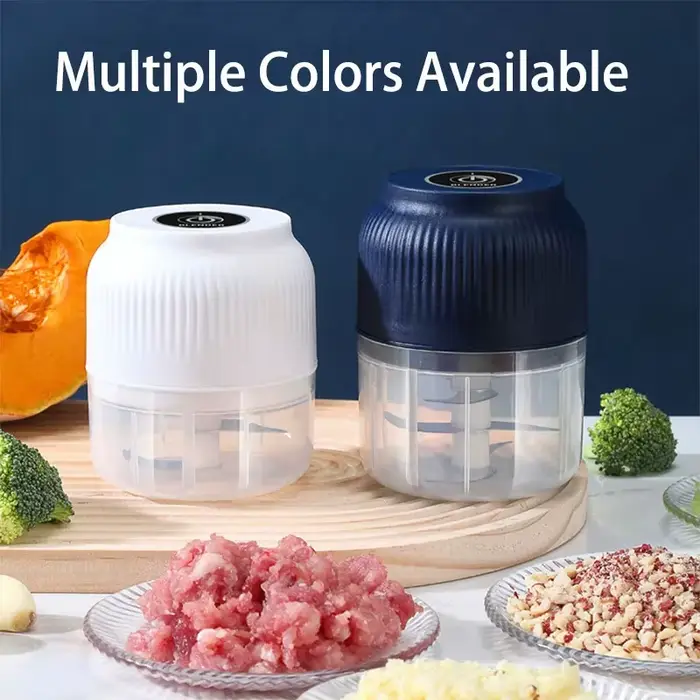 Mini hachoir électrique sans fil USB rechargeable de 250 ml pour légumes