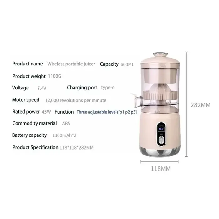 USB Presse-agrumes électrique rechargeable