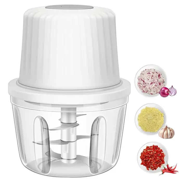 Hachoir à ail électrique 400ML, Mini hachoir à légumes à 6 lames, hachoir à légumes Portable USB, ha