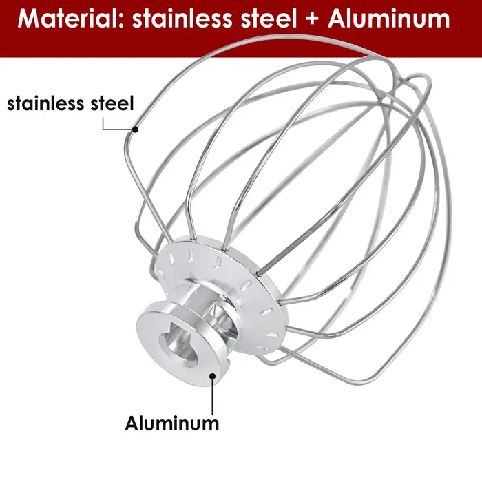 Fouet en fil d'acier K45WW pour mélangeur à tête inclinable KitchenAid Artisan Series