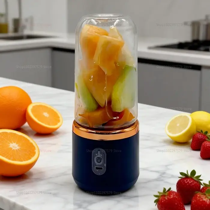 Blender portable à double gobelet, presse-agrumes USB, mixeur de fruits pour smoothies, milkshakes et jus, robot culinaire compact, presse-agrumes