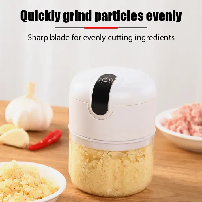 Presse-ail électrique, robot culinaire, coupe-légumes, hachoir à viande, presse-fruits, hachoir à piment, cuisine domestique, chargeur USB
