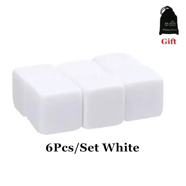 6 pièces pierres à Whisky soufflant glaçon refroidisseur réutilisable