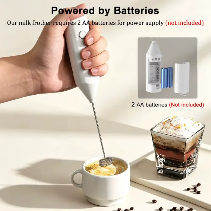 Mousseur à lait électrique portatif sans fil pour café, fouet, mélangeur pour lattes, cappuccino, matcha, œufs
