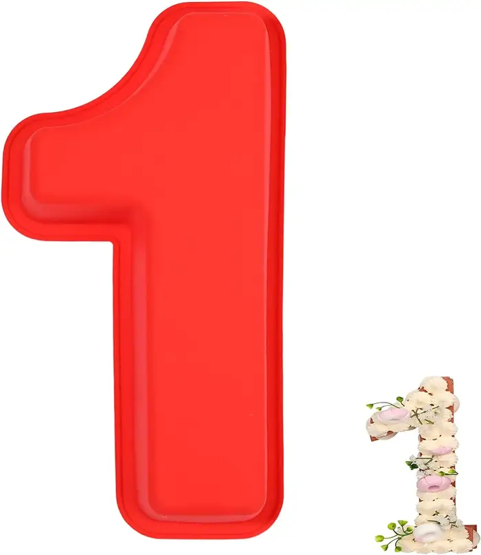 LMETJMA 10 pouces 3D grand nombre moule à gâteau 0-9 moules à gâteaux en Silicone numérique formes de cuisson pour anniv