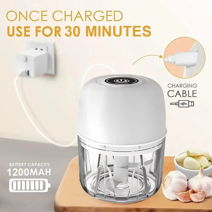 Hachoir à ail électrique sans fil 260 ml