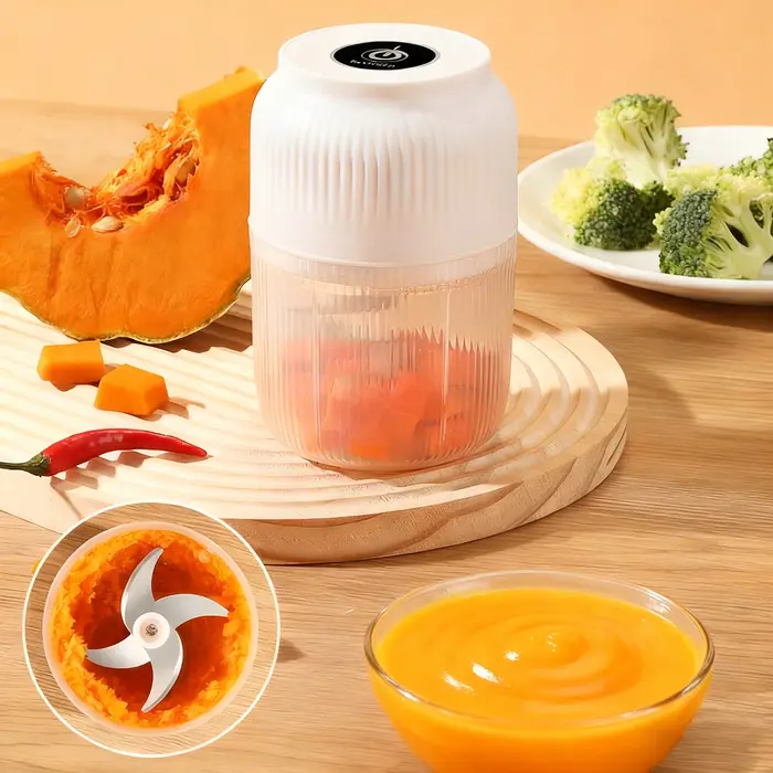 Mini hachoir électrique 320 ml USB pour ail, piment, gingembre, légumes, aliments pour bébés – Outil