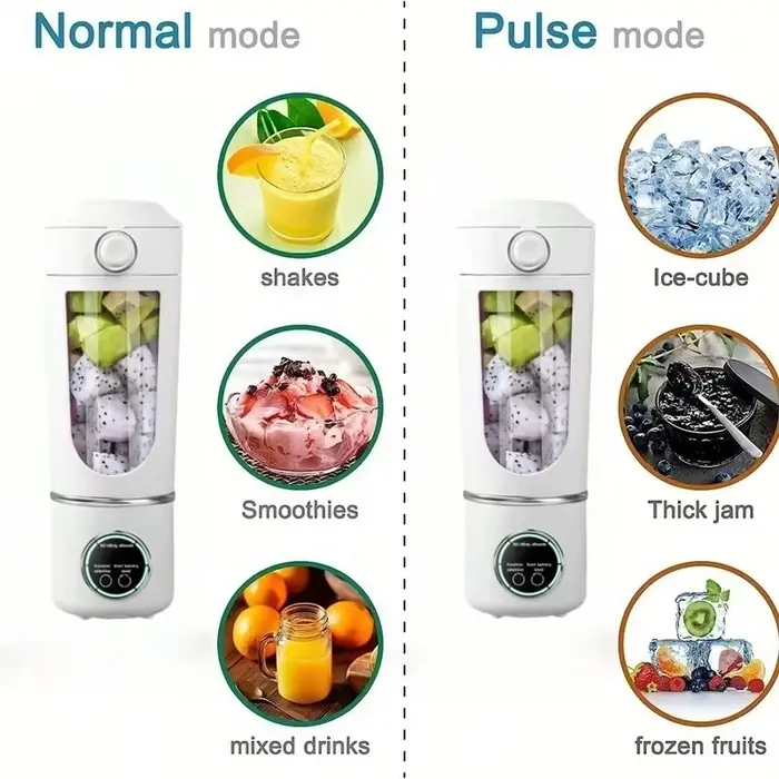 Nouveau mélangeur de jus Portable pour Shakes Smoothies 700ML plusieurs couleurs 12 lames mélange rapide 2 en 1