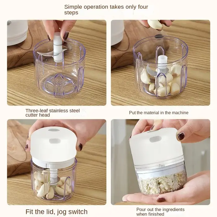 Hachoir à ail électrique multifonctionnel 100/250mL