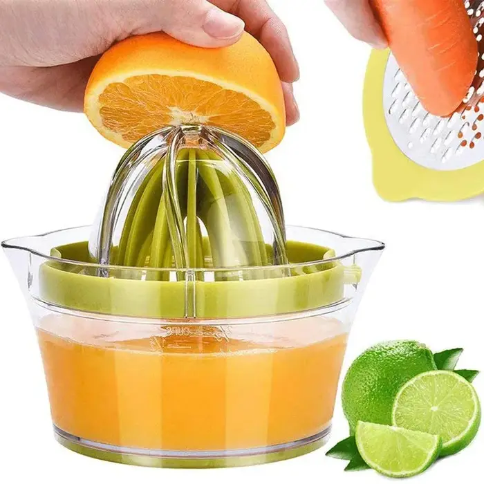 Presse-fruits manuel multifonctionnel avec tasse à mesurer intégrée
