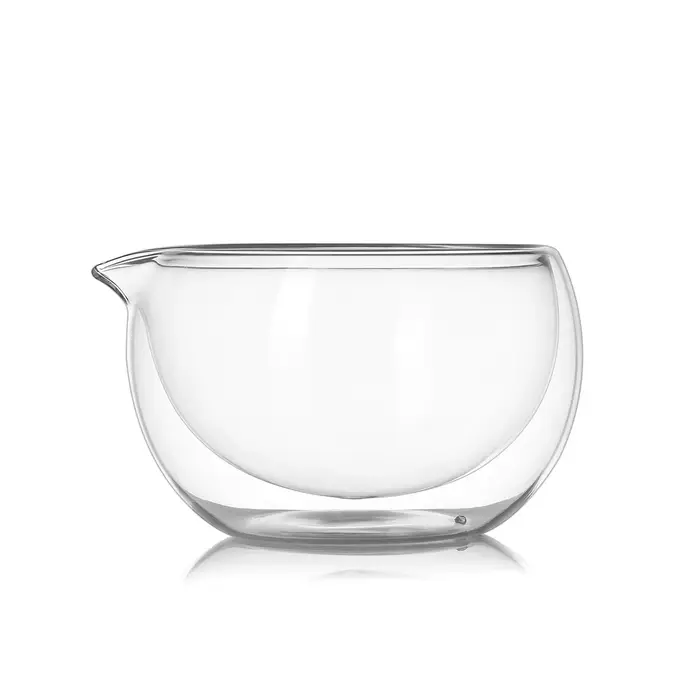 Bol en verre borosilicate à double paroi YWDL avec bec verseur