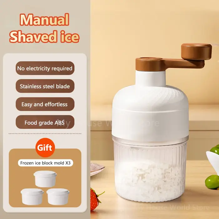 Machine à glace rasée, Mini broyeur à glace rasé à commande manuelle