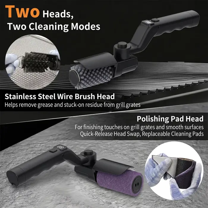Brosse de gril électrique sans fil
