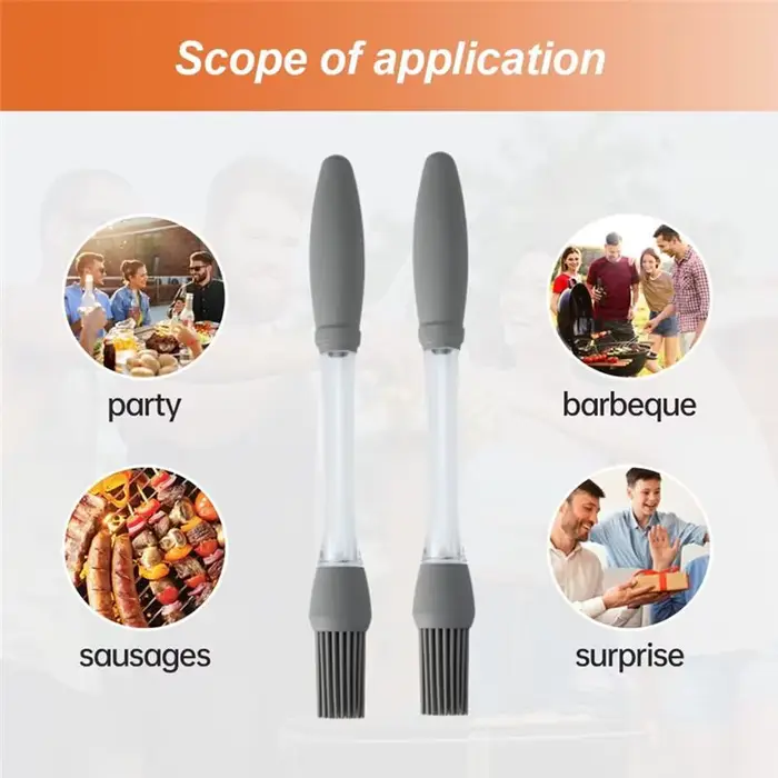 AFOURT-10PCS Pinceaux à huile en silicone pour badigeonner, pinceaux à pâtisserie pour grillades, barbecue, cuisson, ustensile de cuisine