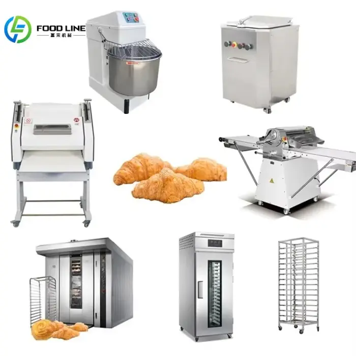 Ligne de production de pain avec contrôle intelligent PLC, ligne de traitement complète, équipement