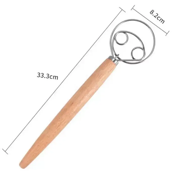 Grande main danois pâte fouet pain mélangeur en acier inoxydable gâteau pâtisserie