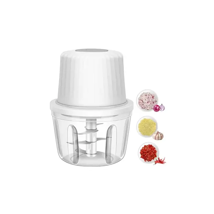 Hachoir à ail électrique portable 400ML avec 6 lames - Mini hachoir à légumes rechargeable par USB p