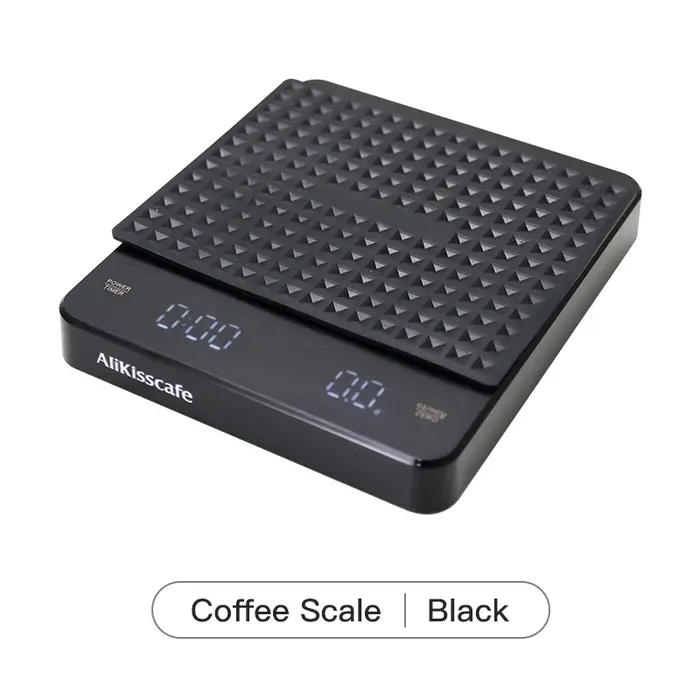 AliKisscafe balances à expresso balance à café numérique avec minuterie lumière USB avec tapis 0.1g 