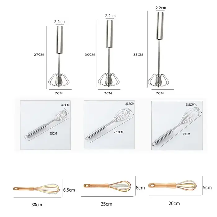 Fouet de cuisine en acier inoxydable