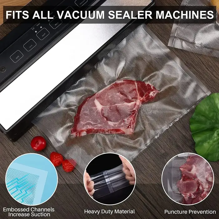 Sacs de scellage sous vide en plastique sans BPA, 50 pièces/lot, sac scellé pour la conservation des