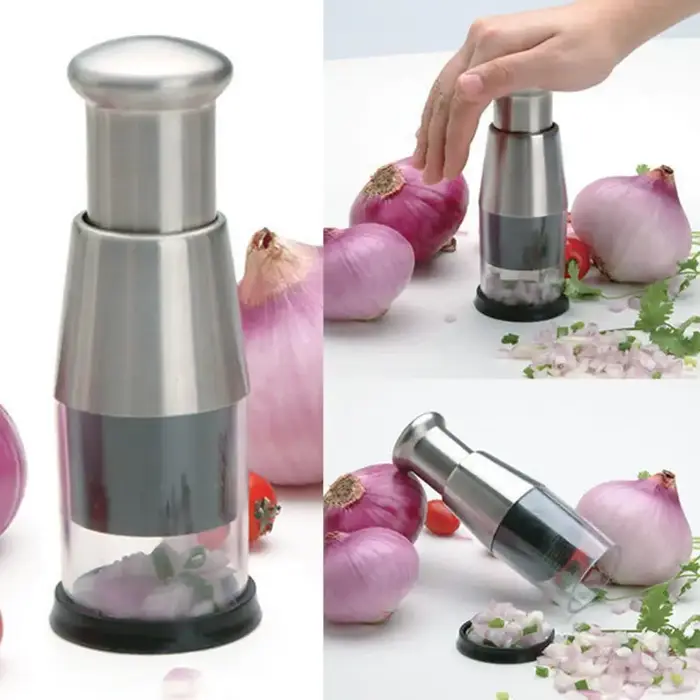 Hachoir à légumes en acier inoxydable, outils de cuisine, Mini hachoir à ail, broyeur d'ail pour ail