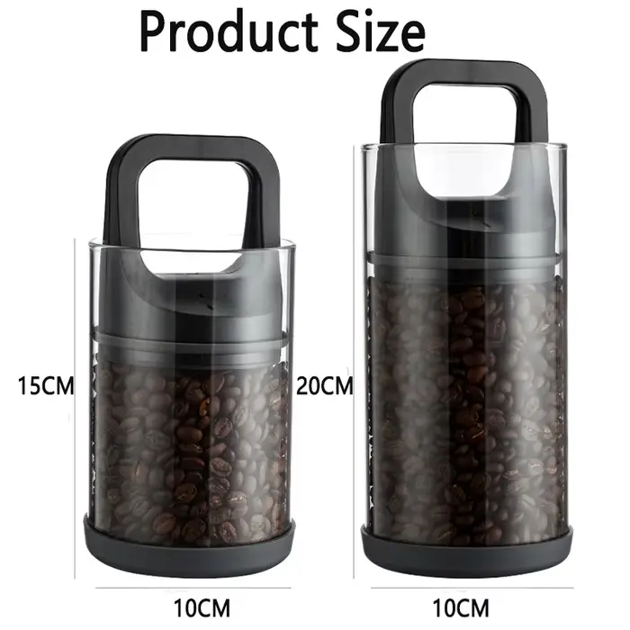 Réservoirs scellés sous vide pour grains de café, stockage des aliments de cuisine, récipient en ver