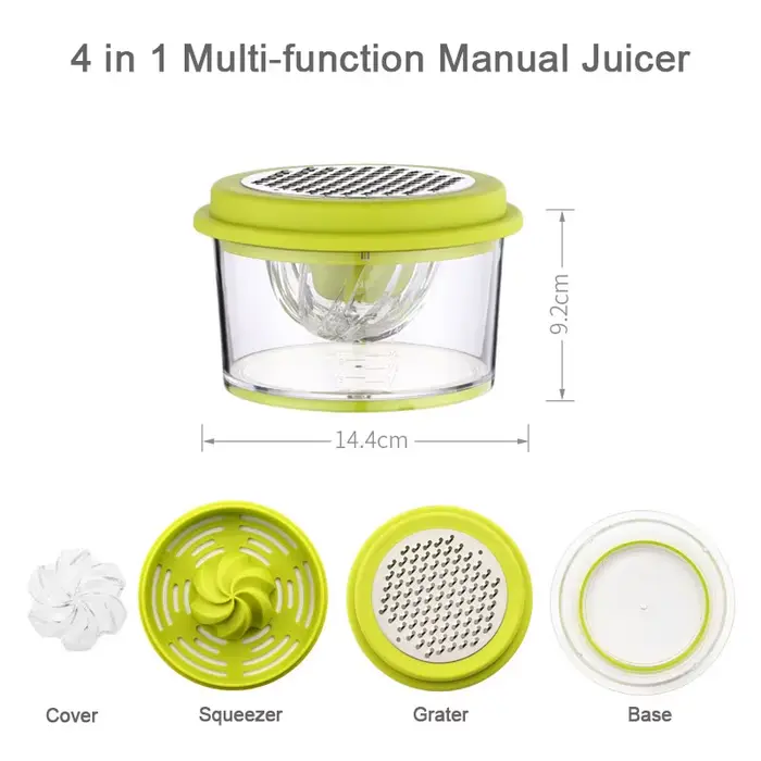 Presse-fruits manuel multifonctionnel avec tasse à mesurer intégrée