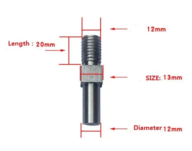 Pièces de hachoir à viande No.22, vis à arbre carré en acier inoxydable de 12mm de diamètre