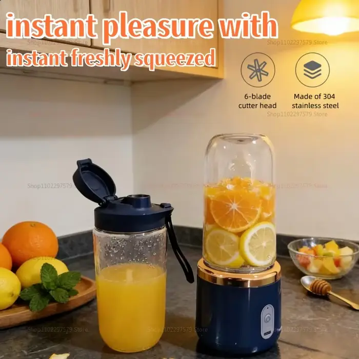 Blender électrique portable 6 lames