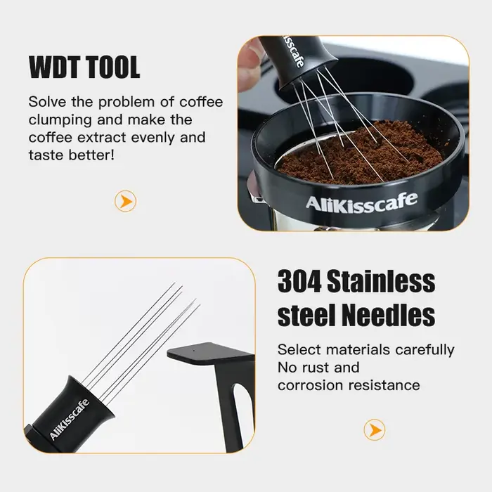 Distributeur d'aiguilles à café WDT Tools 2.0, agitateur réglable, niveleur de poudre magnétique pou