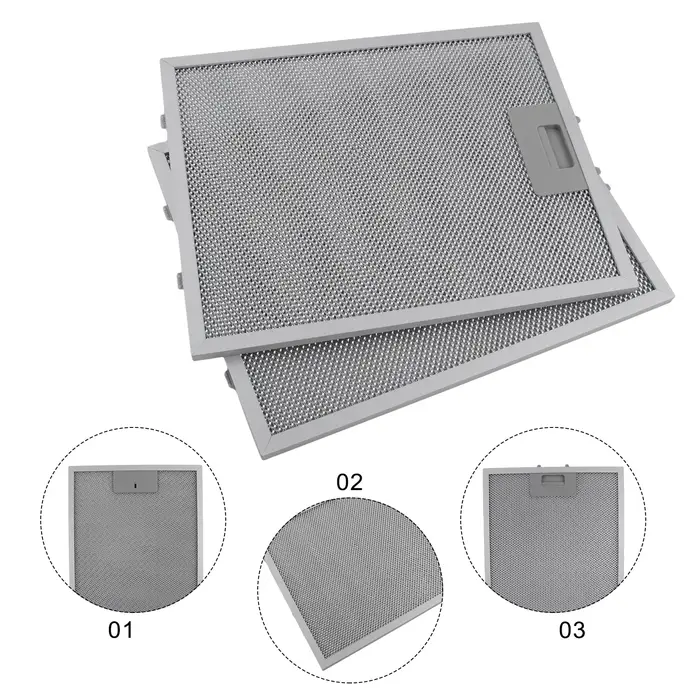 2 pièces filtres pour hotte de cuisine filtre de ventilation d'extracteur de maille métallique 320x2
