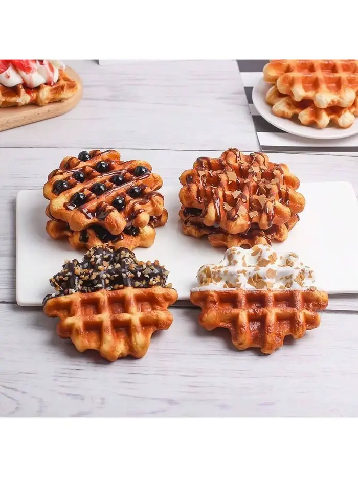 Modèle de nourriture de gaufre de Simulation 1 pièces pour l'affichage de vitrine