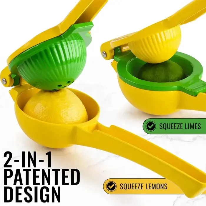 Presse-agrumes manuel portable en métal pour jus frais d'orange, citron et citron vert