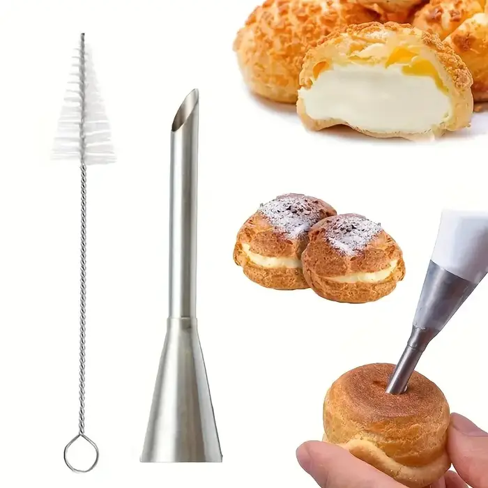 Ensemble de buses de tuyauterie de pâtisserie bouffante, pointes de décoration en acier inoxydable pour gâteaux, cupcakes, biscuits, crème glacée, outils de cuisson pour boulanger, 4 pièces
