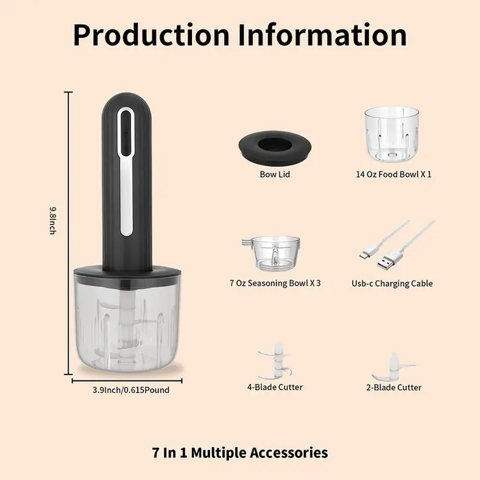 Robot culinaire électrique sans fil
