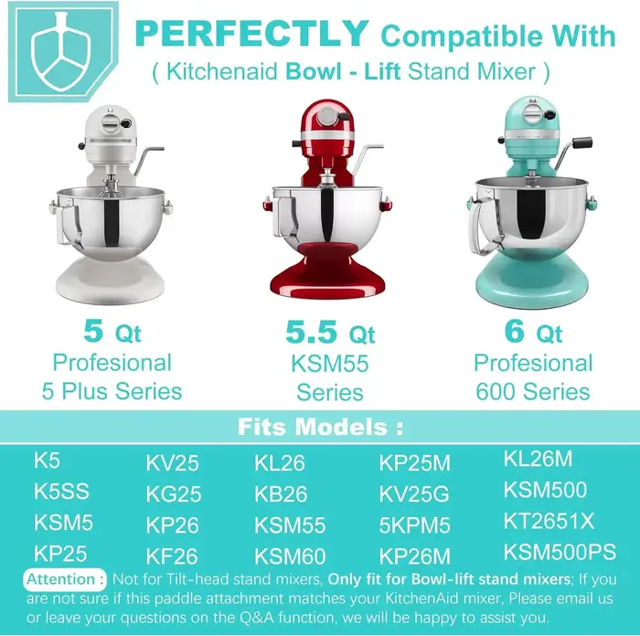 KitchenAid-Batteur plat en acier inoxydable poli