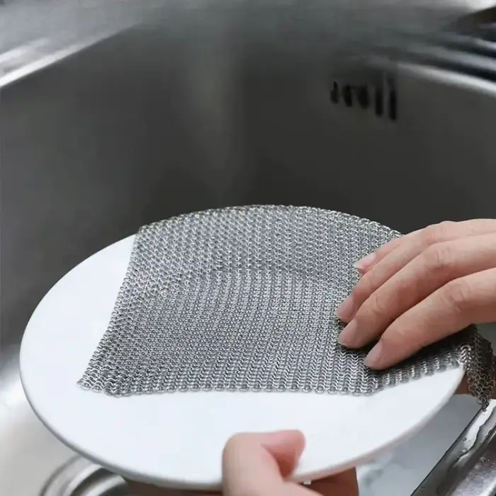 Brosse de nettoyage en acier inoxydable pour casseroles